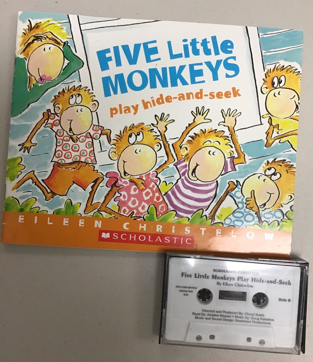 Five Little Monkeys Play Hide And Seek Book& Cassette