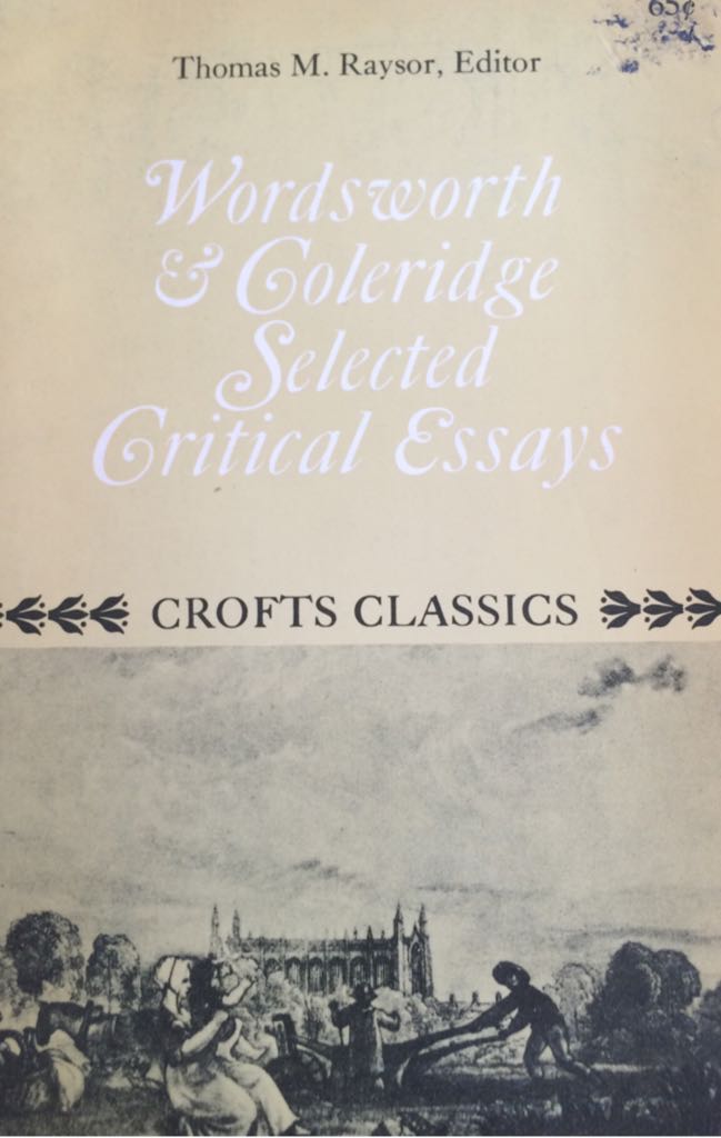 Wordworth & Coleridge Selected Critical Essays