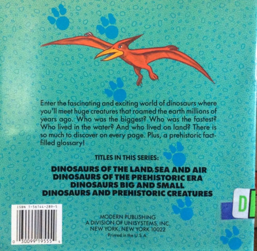 Dinosaurs of the Land, Sea and Air - Honey Bear Books (Honey Bear Books - Paperback) book collectible [Barcode 9781561442898] - Main Image 2