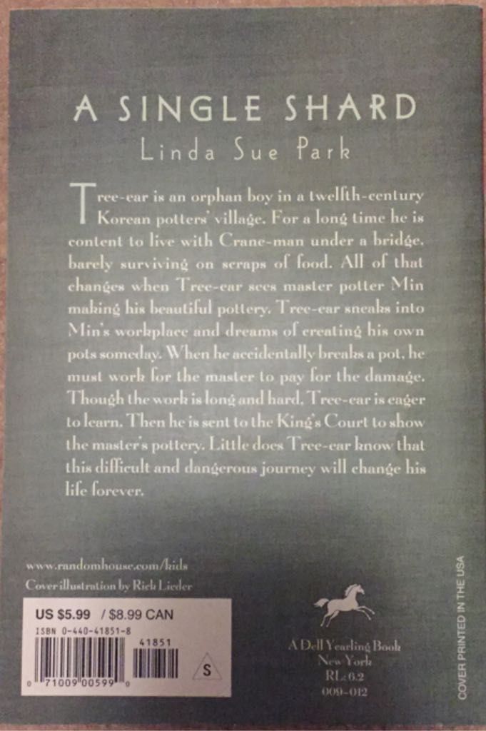 A Single Shard - Linda Sue Park (Yearling - Paperback) book collectible [Barcode 9780440418511] - Main Image 2