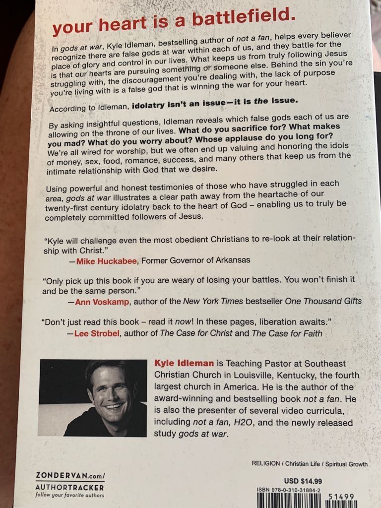 Gods at War - Kyle Idleman (Zondervan - Paperback) book collectible [Barcode 9780310318842] - Main Image 2