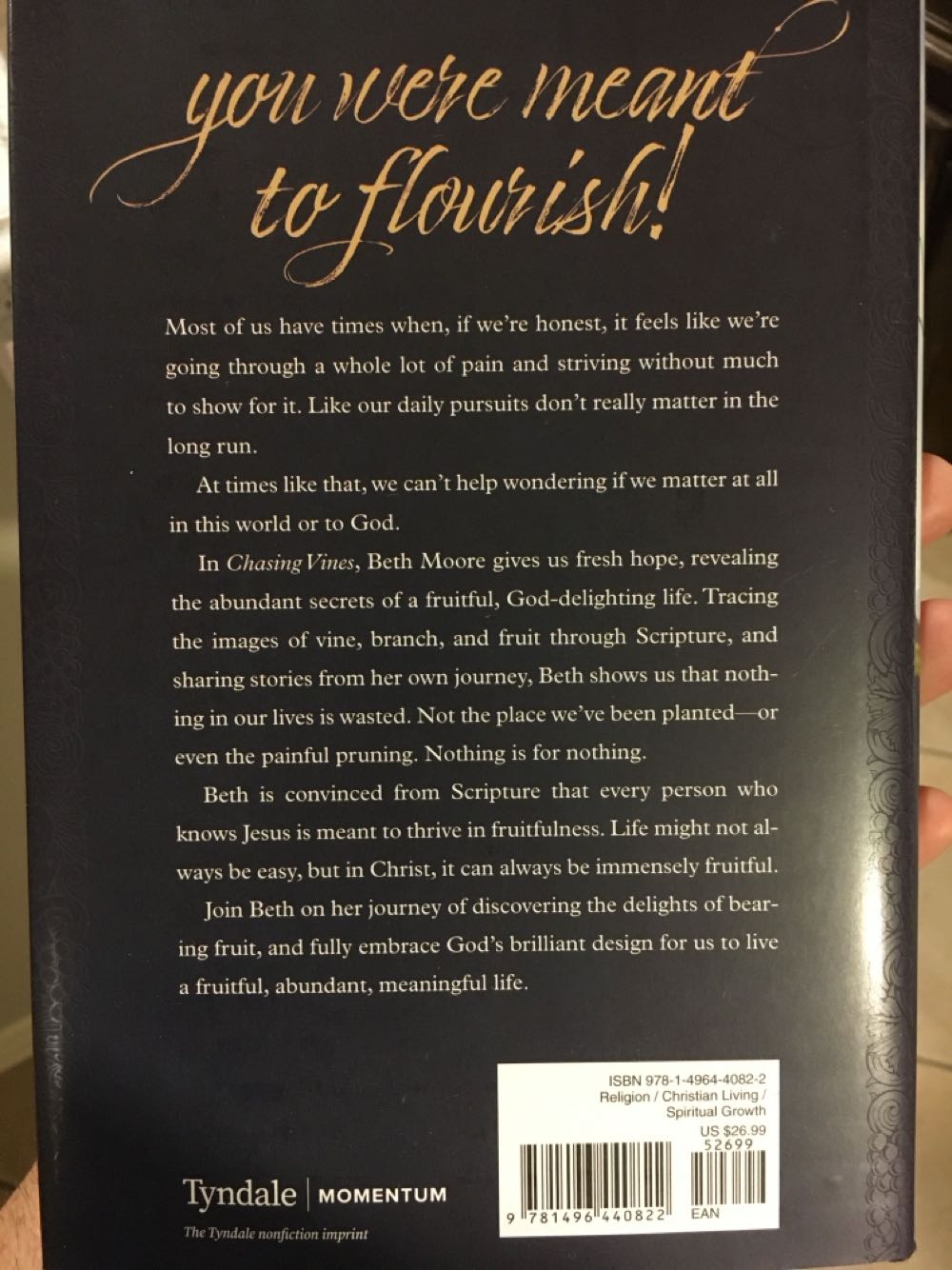 Chasing Vines - Beth Moore (Tyndale Momentum - Hardcover) book collectible [Barcode 9781496440822] - Main Image 2