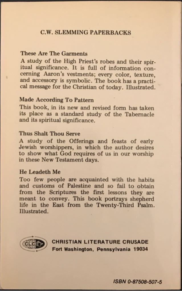 These Are the Garments - Charles W. Slemming (CLC Publications - Paperback) book collectible [Barcode 9780875085074] - Main Image 2