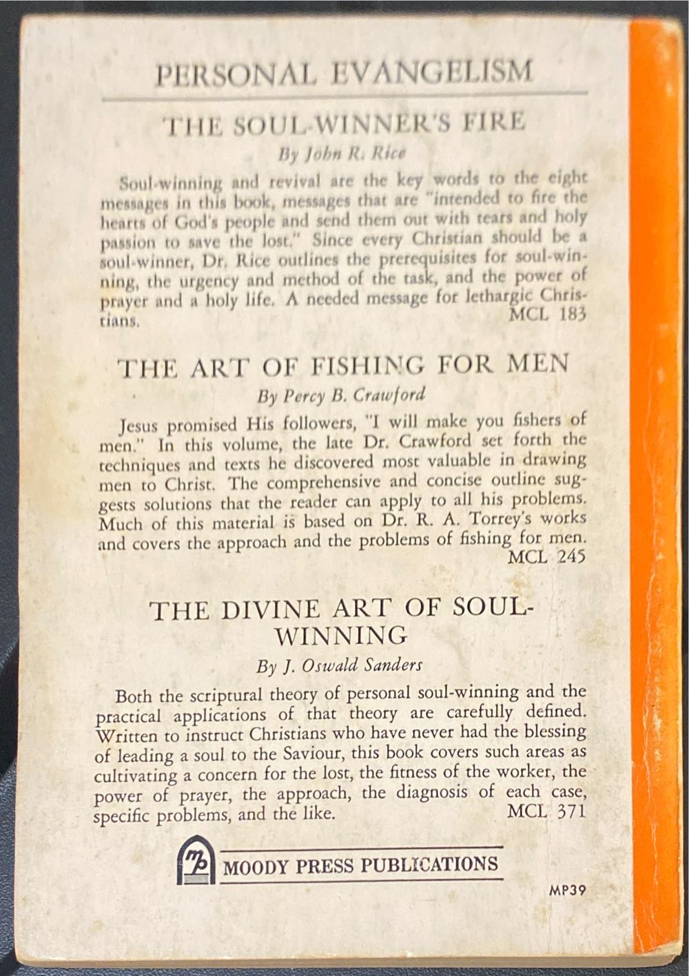 The Soul-Winner’s Fire - John R. Rice (Moody Press Publications - Paperback) book collectible - Main Image 2