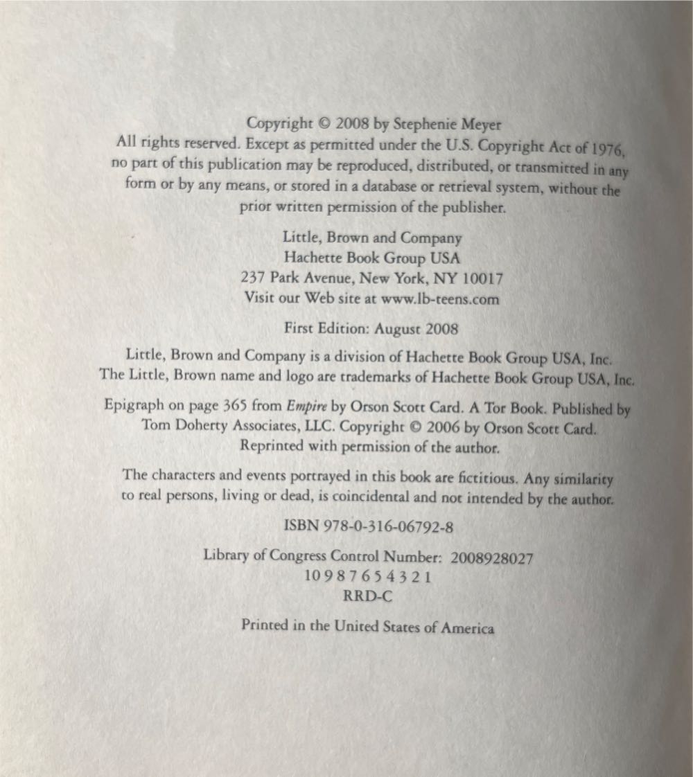 Breaking Dawn - Stephenie Meyer (Little, Brown and Company - Hardcover) book collectible - Main Image 4