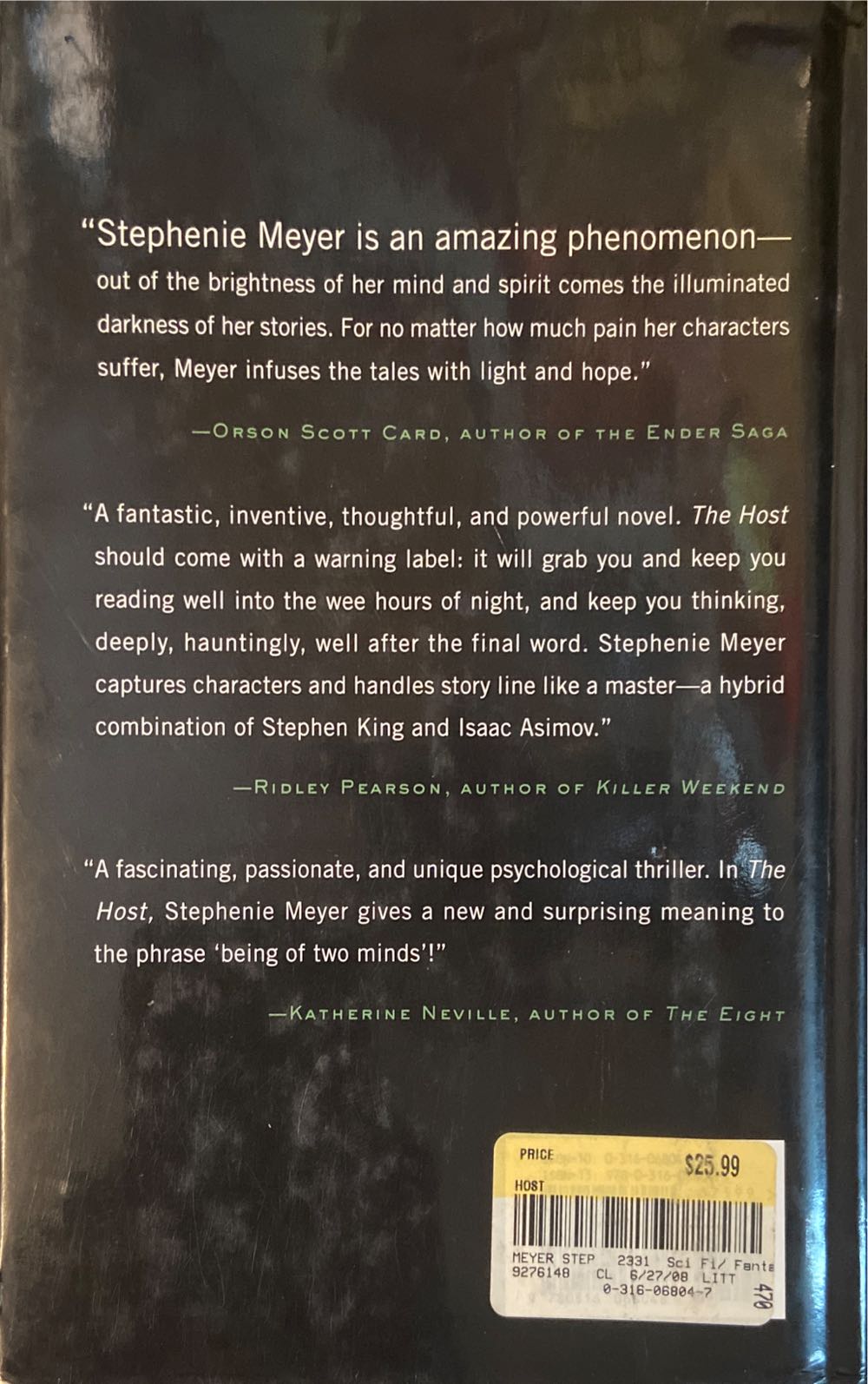 The Host - Stephenie Meyer (Little, Brown and Company - Hardcover) book collectible [Barcode 9780316026697] - Main Image 2