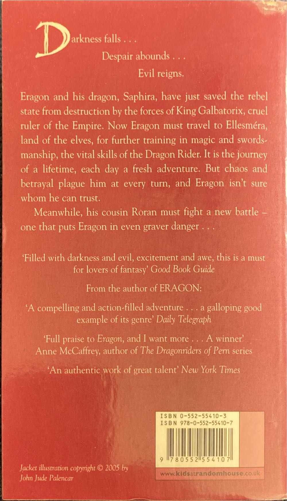 Eldest - Christopher Paolini (Corgi Books - Paperback) book collectible [Barcode 9780552554107] - Main Image 2