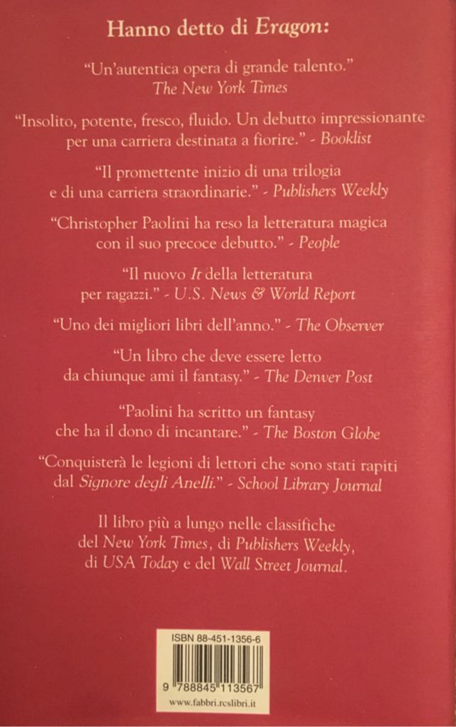 Eldest - Cristopher Paolini book collectible [Barcode 9788845113567] - Main Image 2