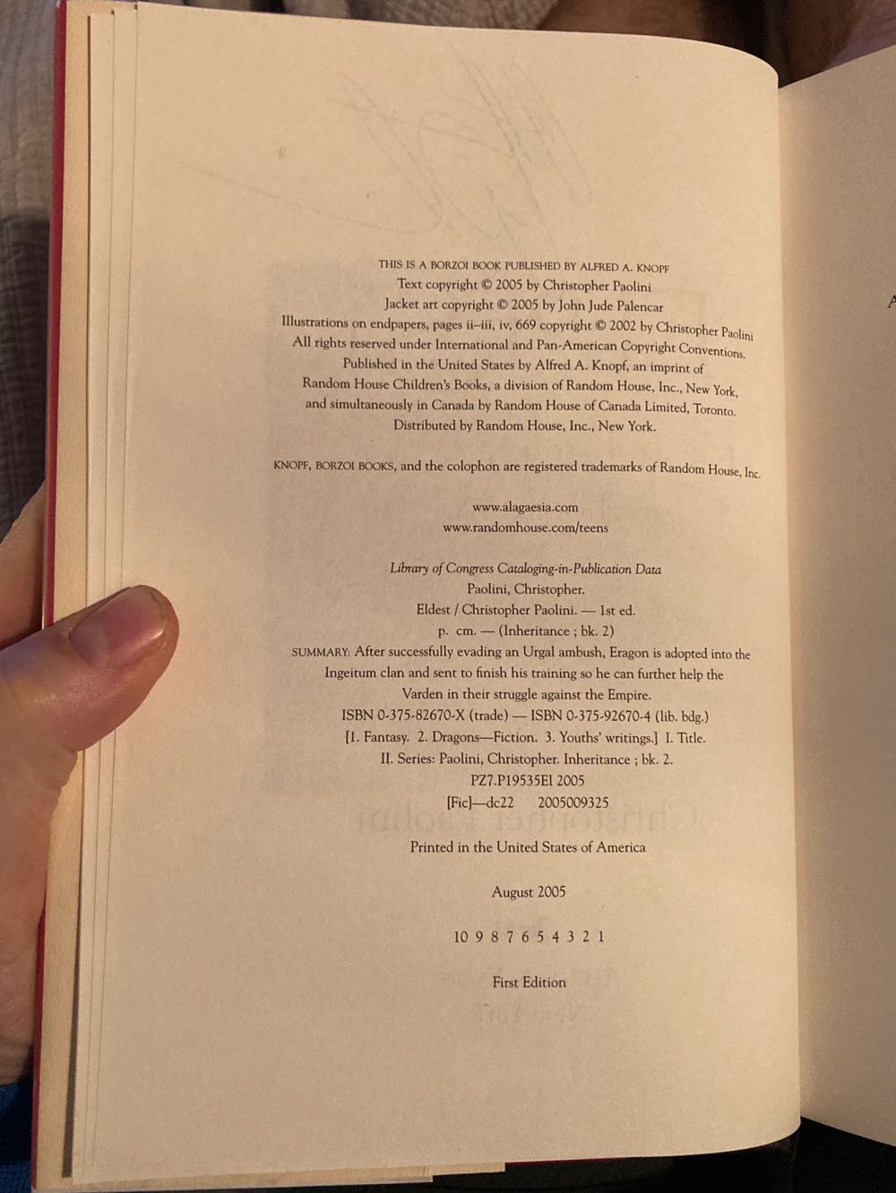 Eldest - Paolini, Christopher (Alfred A. Knopf - Hardcover) book collectible - Main Image 4