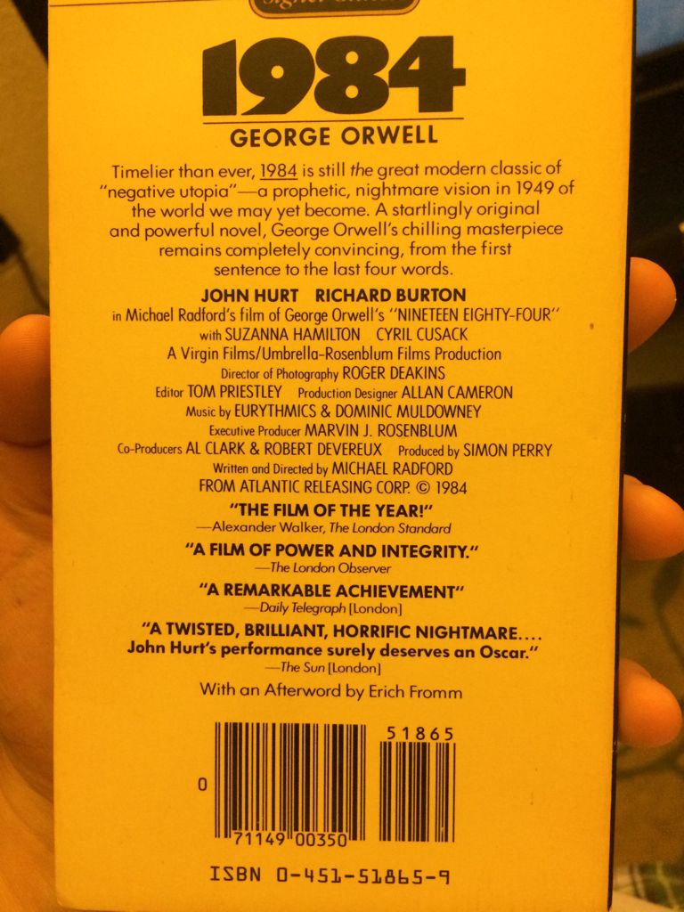 1984 - George Orwell (Signet Classics - Paperback) book collectible [Barcode 9780451518651] - Main Image 2