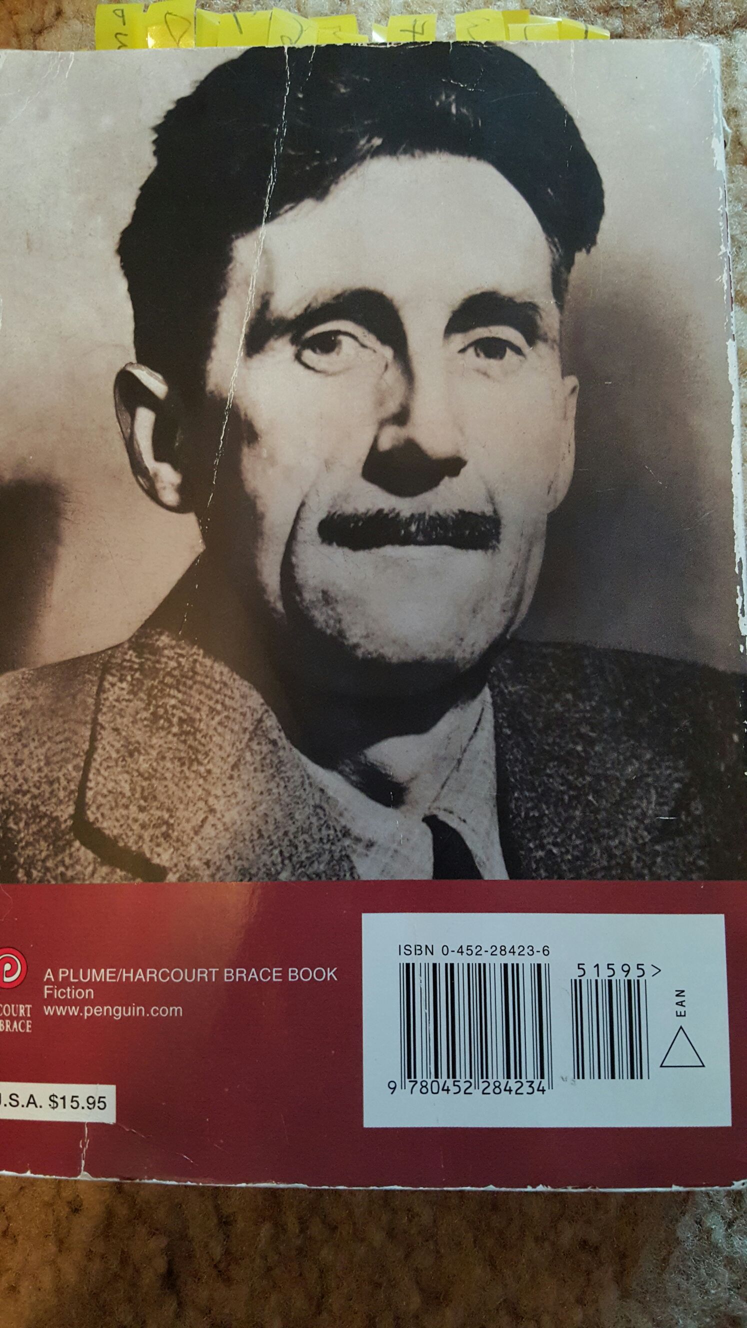 1984 - George Orwell (Plume/Harcourt Brace (Penguin) - Paperback) book collectible [Barcode 9780452284234] - Main Image 2