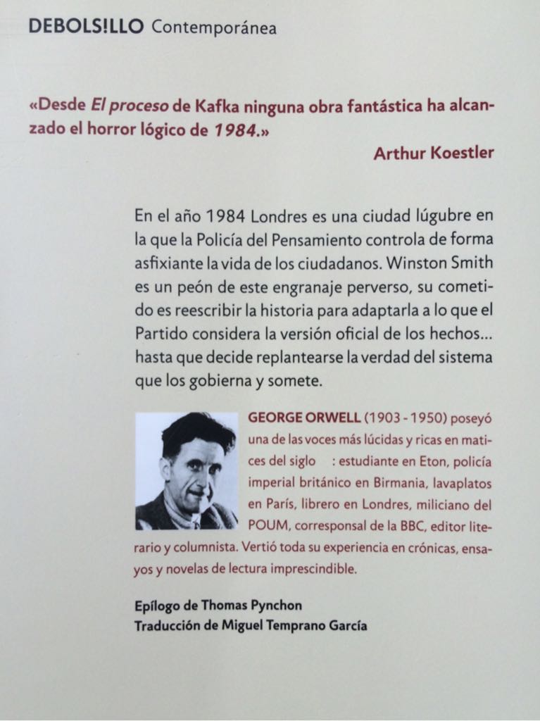 1984 - George Orwell (Debolsillo - Paperback) book collectible [Barcode 9786124262135] - Main Image 2