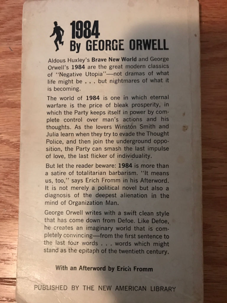 1984 - George Orwell (A Signet Book/New American Library - Paperback) book collectible [Barcode 9788483280065] - Main Image 2