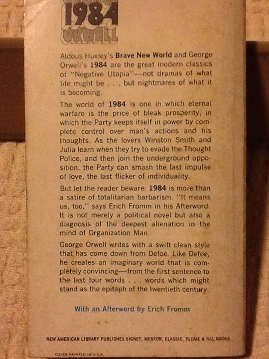 1984  (A Signet Classic) book collectible - Main Image 2