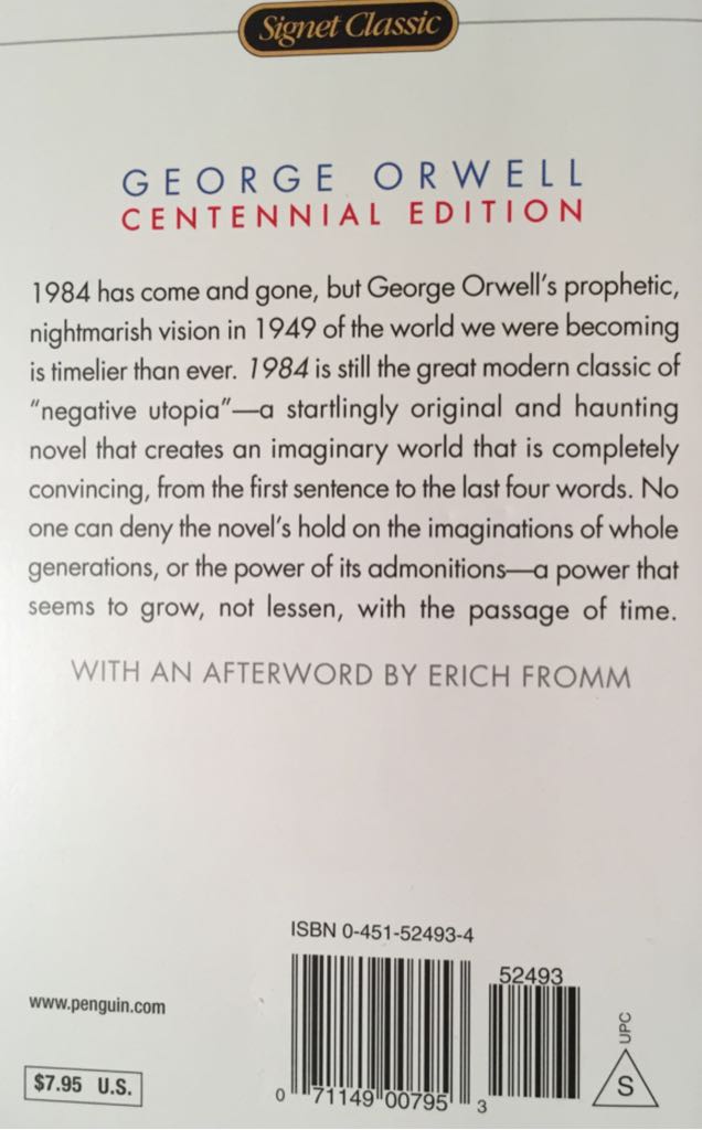 1984 - George Orwell (A Signet Classic - Paperback) book collectible - Main Image 2