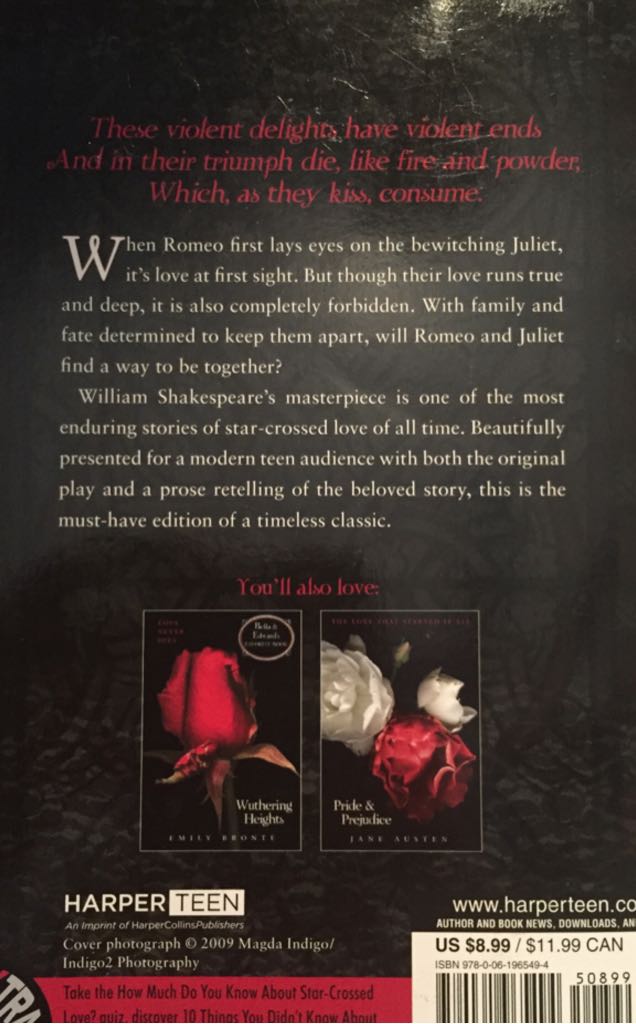 Romeo and Juliet - William Shakespeare (HarperTeen - Audiobook) book collectible [Barcode 9780061965494] - Main Image 2