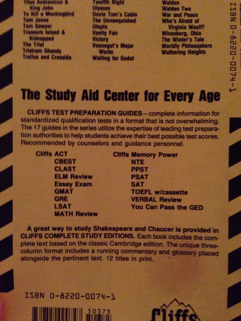 Romeo and Juliet - Shakespeare (Cliff Notes) book collectible [Barcode 9780822000747] - Main Image 2