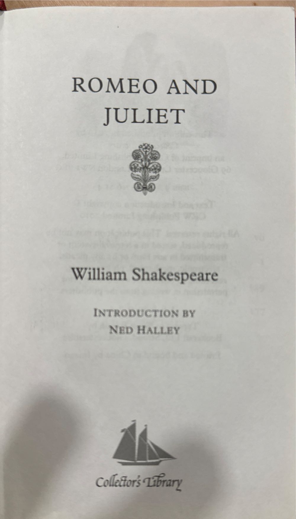 Romeo and Juliet - William Shakespeare (Collector’s Library - Hardcover) book collectible [Barcode 9781905716814] - Main Image 2