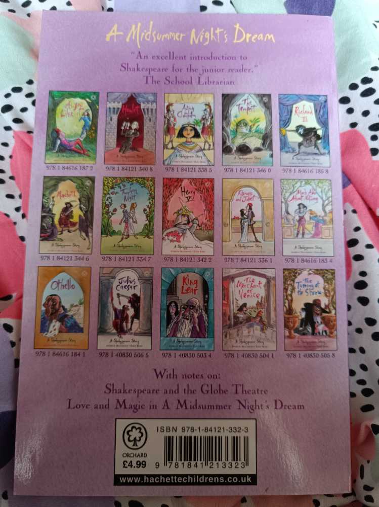 Midsummer Nights Dream, A - Shakespeare (Orchard Books) book collectible [Barcode 9781841213323] - Main Image 2