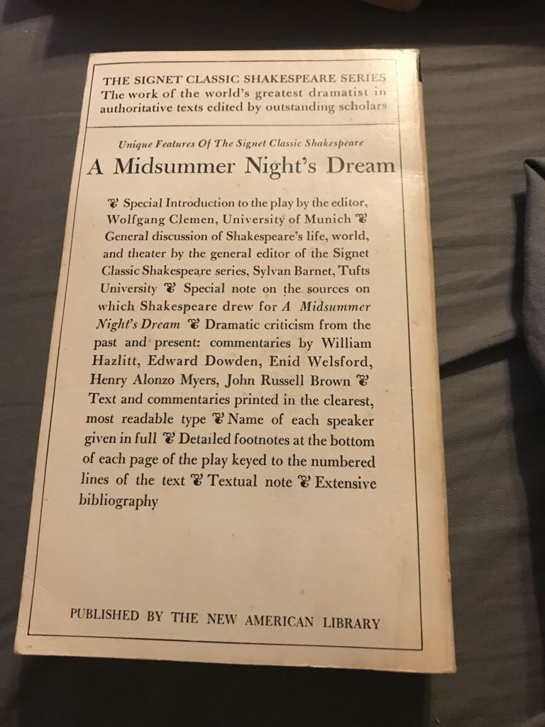 A Midsummer Nights Dream - Shakespeare, William (A Signet Classic - Paperback) book collectible - Main Image 2