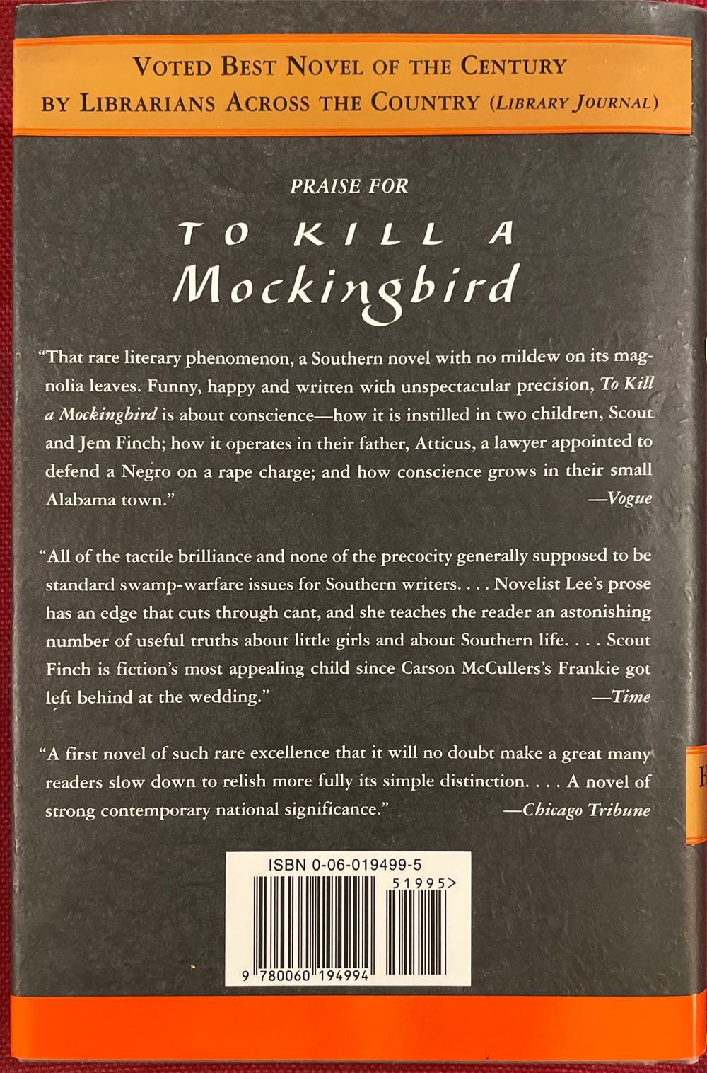 To Kill a Mockingbird - Harper Lee (HarperCollins - Hardcover) book collectible [Barcode 9780060194994] - Main Image 2