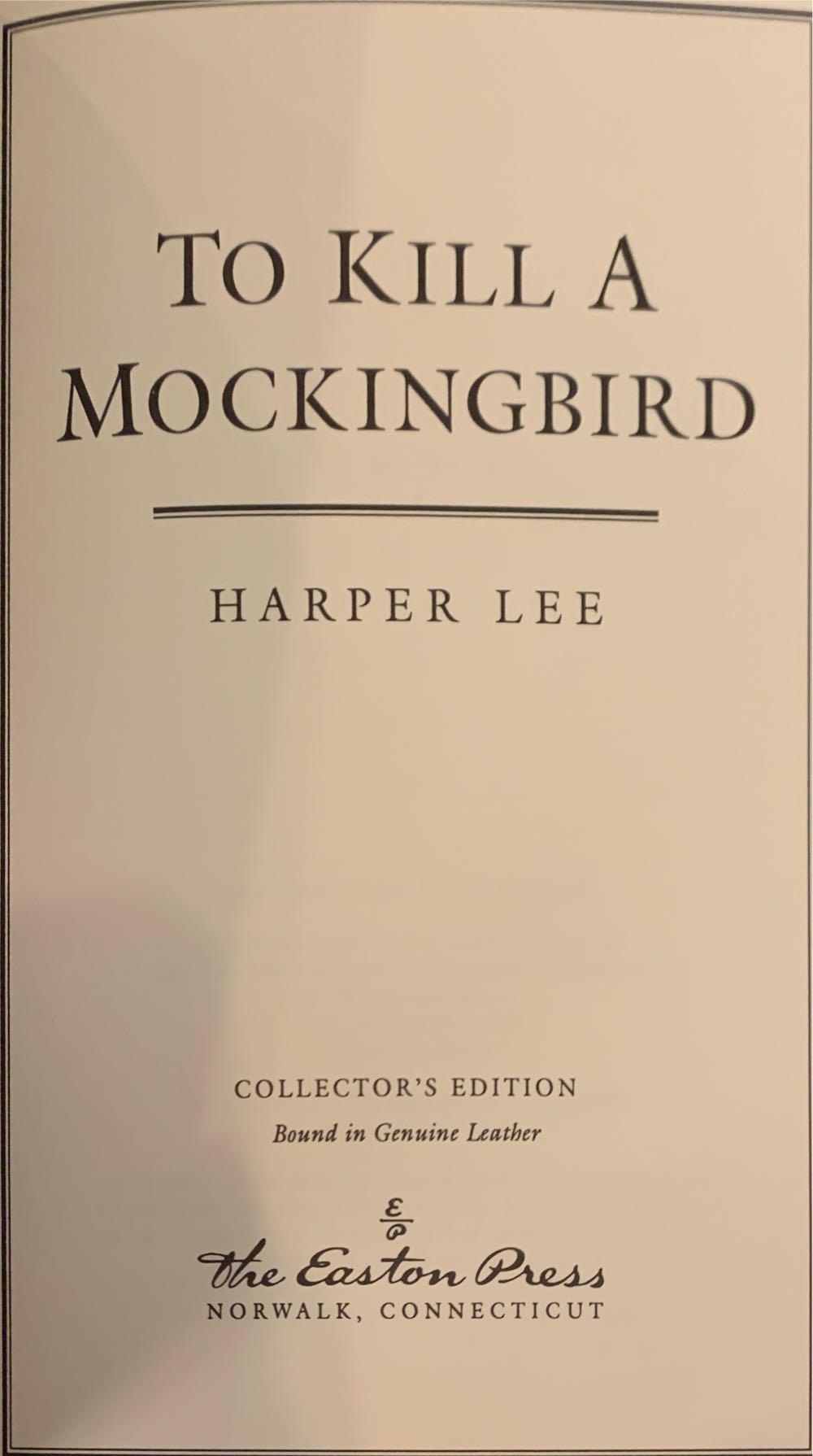 To Kill a Mockingbird - Harper Lee (The Easton Press - Calf-Binding) book collectible - Main Image 3