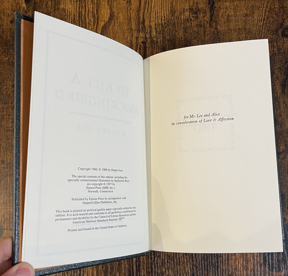 To Kill a Mockingbird - Harper Lee (The Easton Press - Calf-Binding) book collectible - Main Image 4