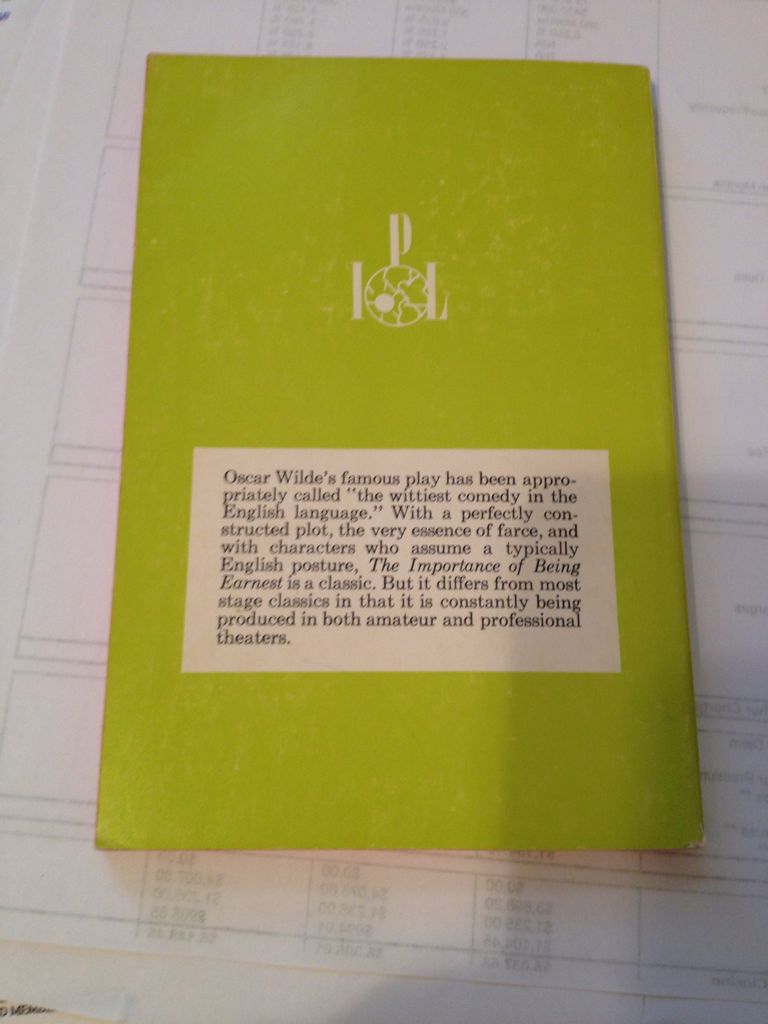 The Importance of Being Earnest - Oscar Wilde (International Pocket Library - Paperback) book collectible [Barcode 9783150092675] - Main Image 2