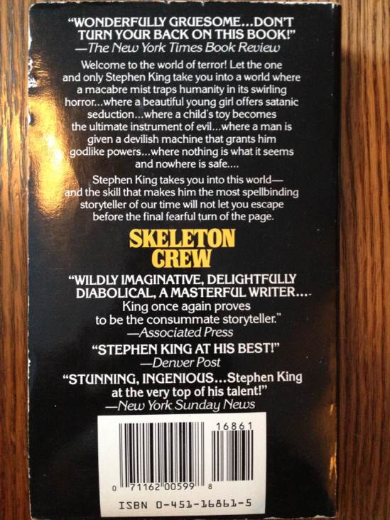 Skeleton Crew - Stephen King (Signet Fiction - Paperback) book collectible [Barcode 9780451168610] - Main Image 2