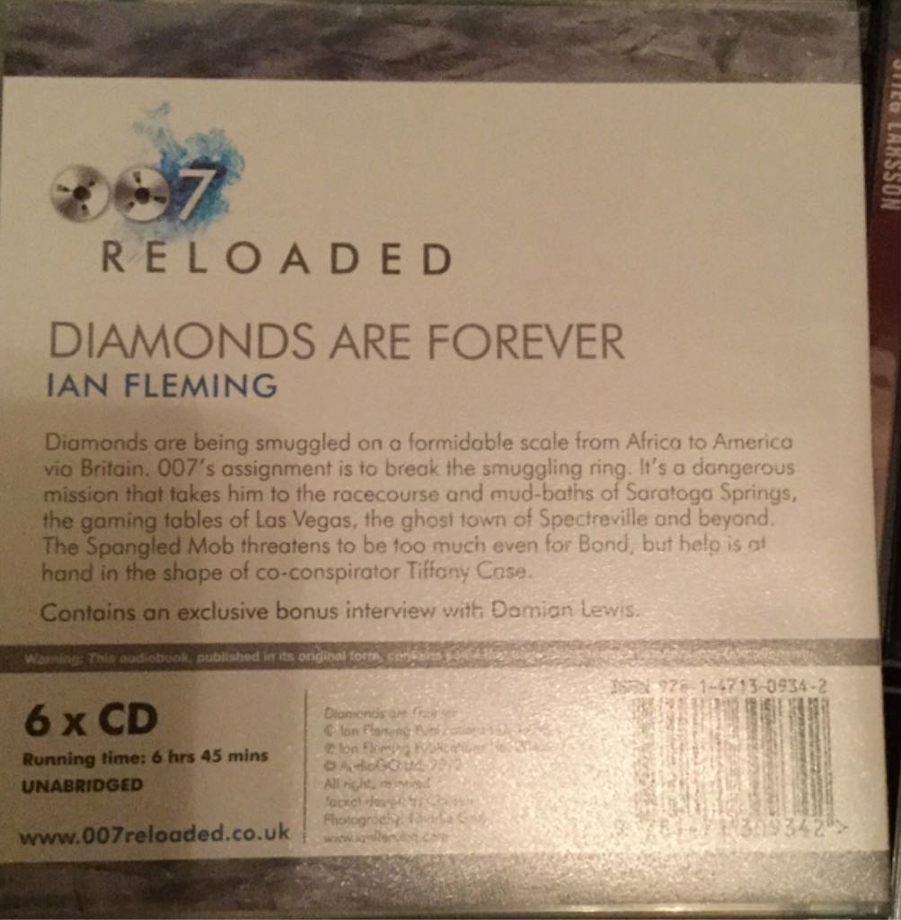Diamonds Are Forever  book collectible [Barcode 9781471309342] - Main Image 2
