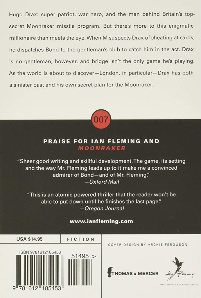 James Bond #03 Moonraker - Fleming, Ian (Thomas & Mercer - eBook) book collectible [Barcode 9781612185453] - Main Image 2