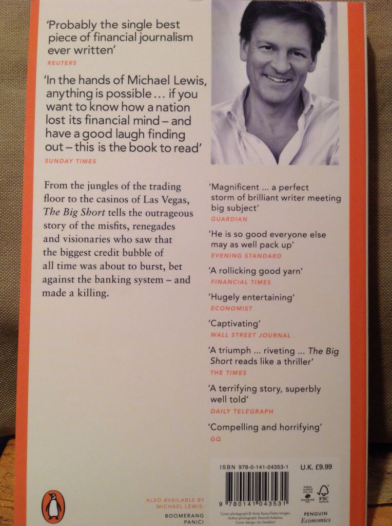 Big Short, The - Michael Lewis (Penguin Books Ltd - Paperback) book collectible [Barcode 9780141043531] - Main Image 2