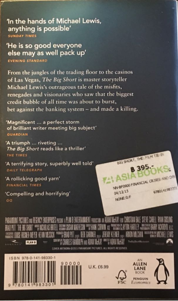 The Big Short - Michael Lewis (Penguin Books - Paperback) book collectible [Barcode 9780141983301] - Main Image 2