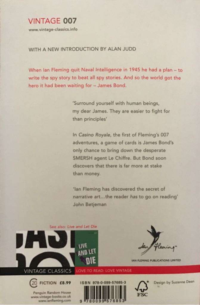Casino Royale - Ian Fleming (Vintage - eBook) book collectible [Barcode 9780099576853] - Main Image 2
