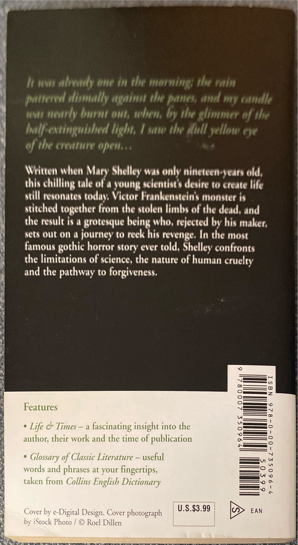 Frankenstein - Mary Shelley (Collins Classics - Paperback) book collectible [Barcode 9780007350964] - Main Image 2