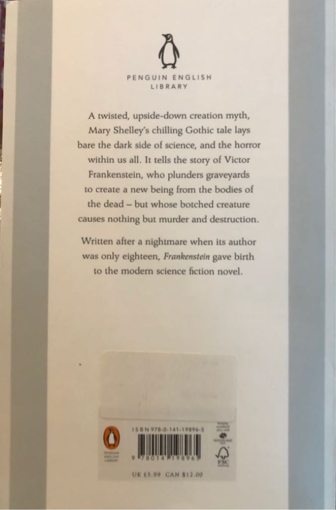 Frankenstein - Mary Shelley (Penguin English Library - Paperback) book collectible [Barcode 9780141198965] - Main Image 2