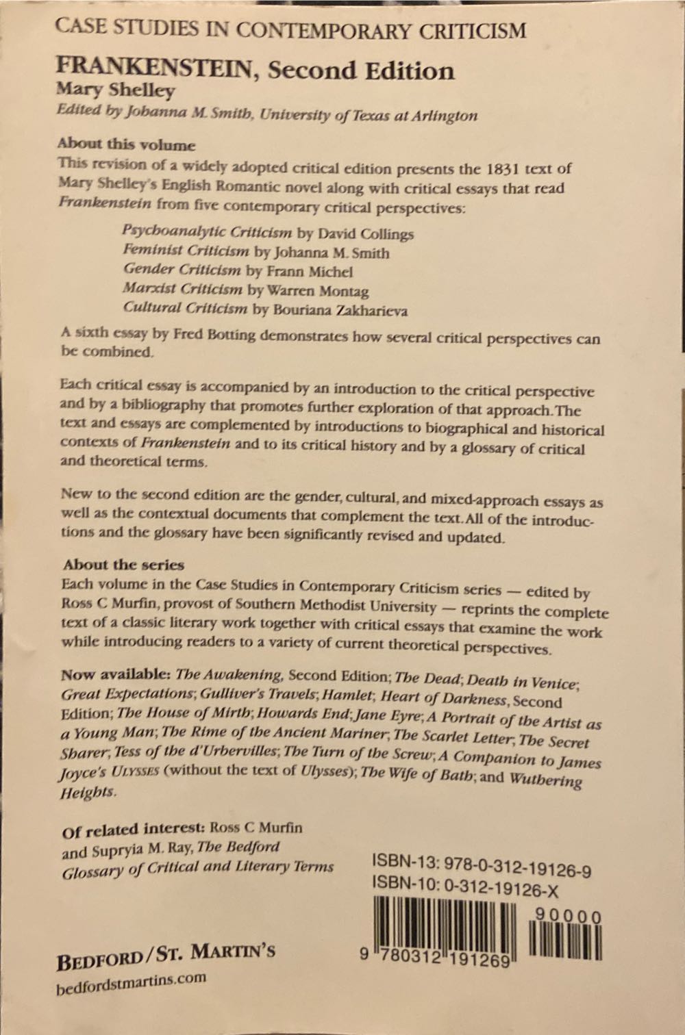 Frankenstein - Mary Shelley (Bedford / St. Martin’s - Paperback) book collectible [Barcode 9780312191269] - Main Image 2