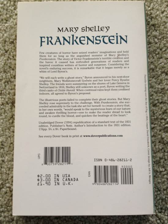 Frankenstein - Mary Shelley (Dover - Paperback) book collectible [Barcode 9780486282114] - Main Image 2