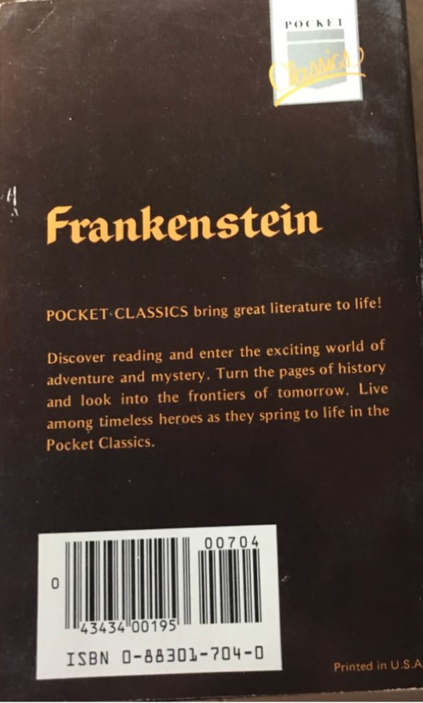 Frankenstein - Mary Shelley (Academic Industries, Inc - Paperback) book collectible [Barcode 9780883017043] - Main Image 2
