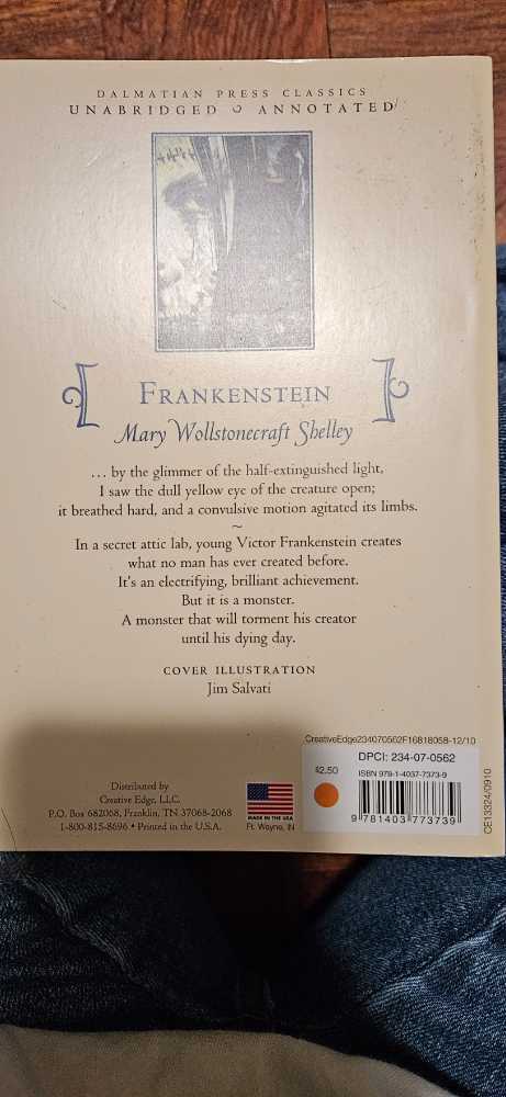 Frankenstein - Mary Shelley (Paperback) book collectible [Barcode 9781403773739] - Main Image 2