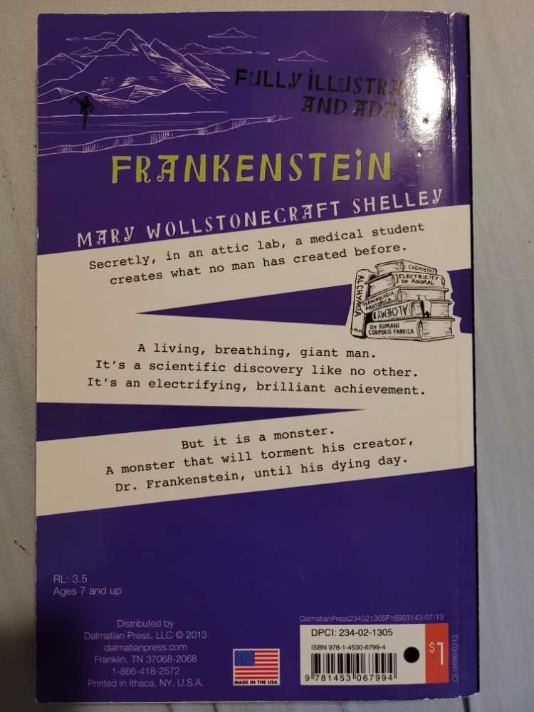 Frankenstein - Mary Shelley (Dalmatian Press - Paperback) book collectible [Barcode 9781453067994] - Main Image 2