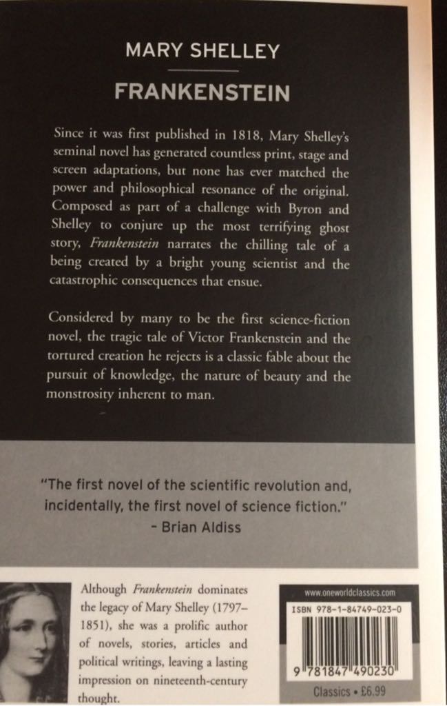 Frankenstein - Mary Shelley (One World Books - Paperback) book collectible [Barcode 9781847490230] - Main Image 2