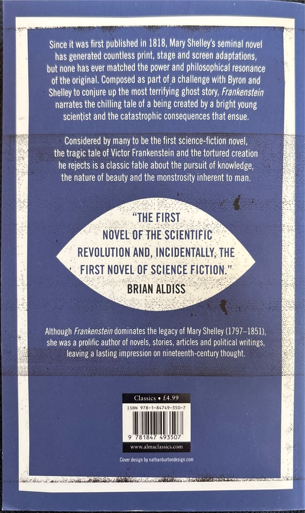 Frankenstein - Mary Shelley (Alma Classics - Paperback) book collectible [Barcode 9781847493507] - Main Image 2