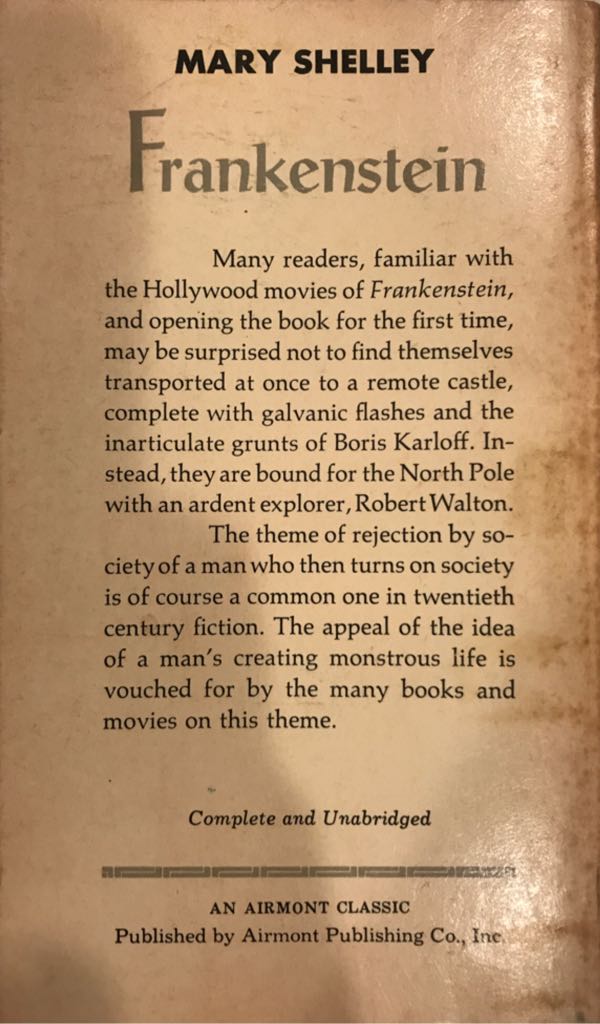 Frankenstein - Mary Shelley (Airmont Books - Kindle) book collectible [Barcode 9789020406016] - Main Image 2