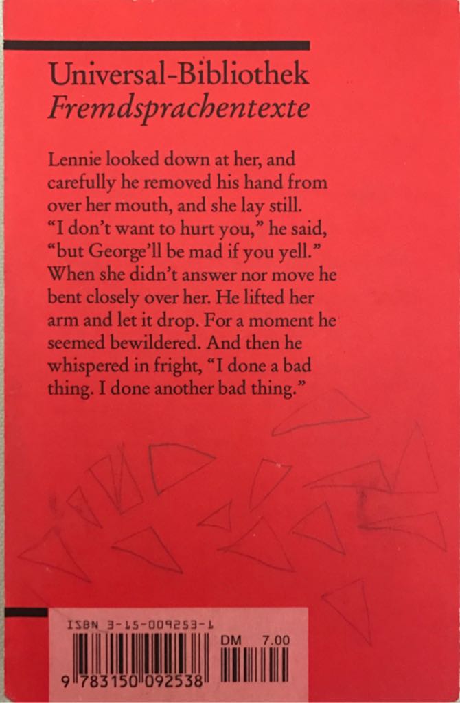 Of Mice and Men - John Steinbeck (Reclam - Paperback) book collectible [Barcode 9783150092538] - Main Image 2