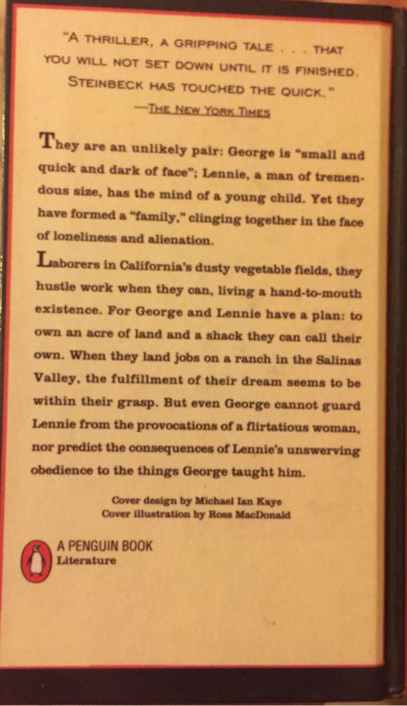 Of Mice and Men  (A Penguin Book - Hardcover) book collectible - Main Image 2