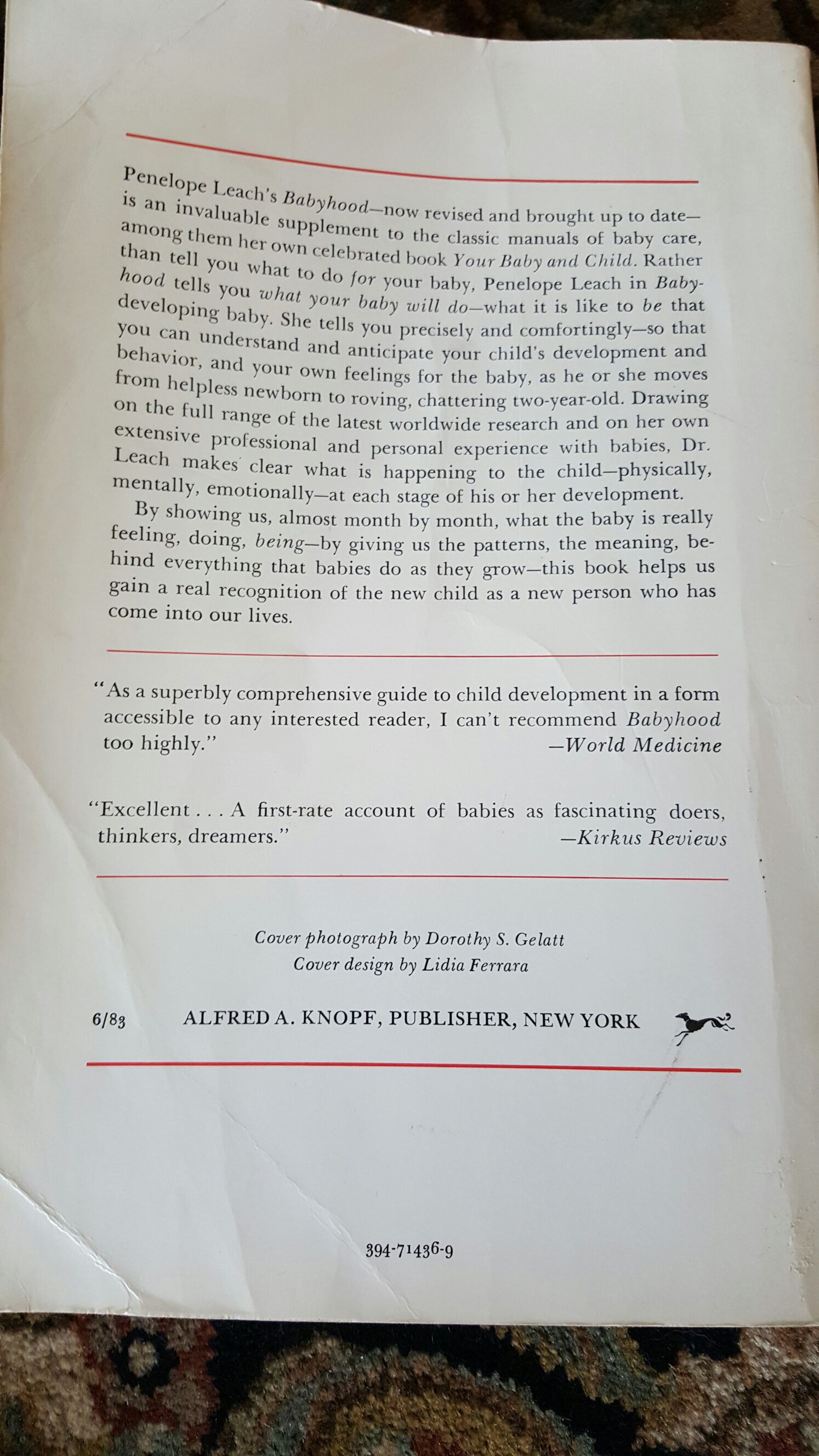 Babyhood  (Alfred a Knopf Incorporated) book collectible [Barcode 9780394714363] - Main Image 2