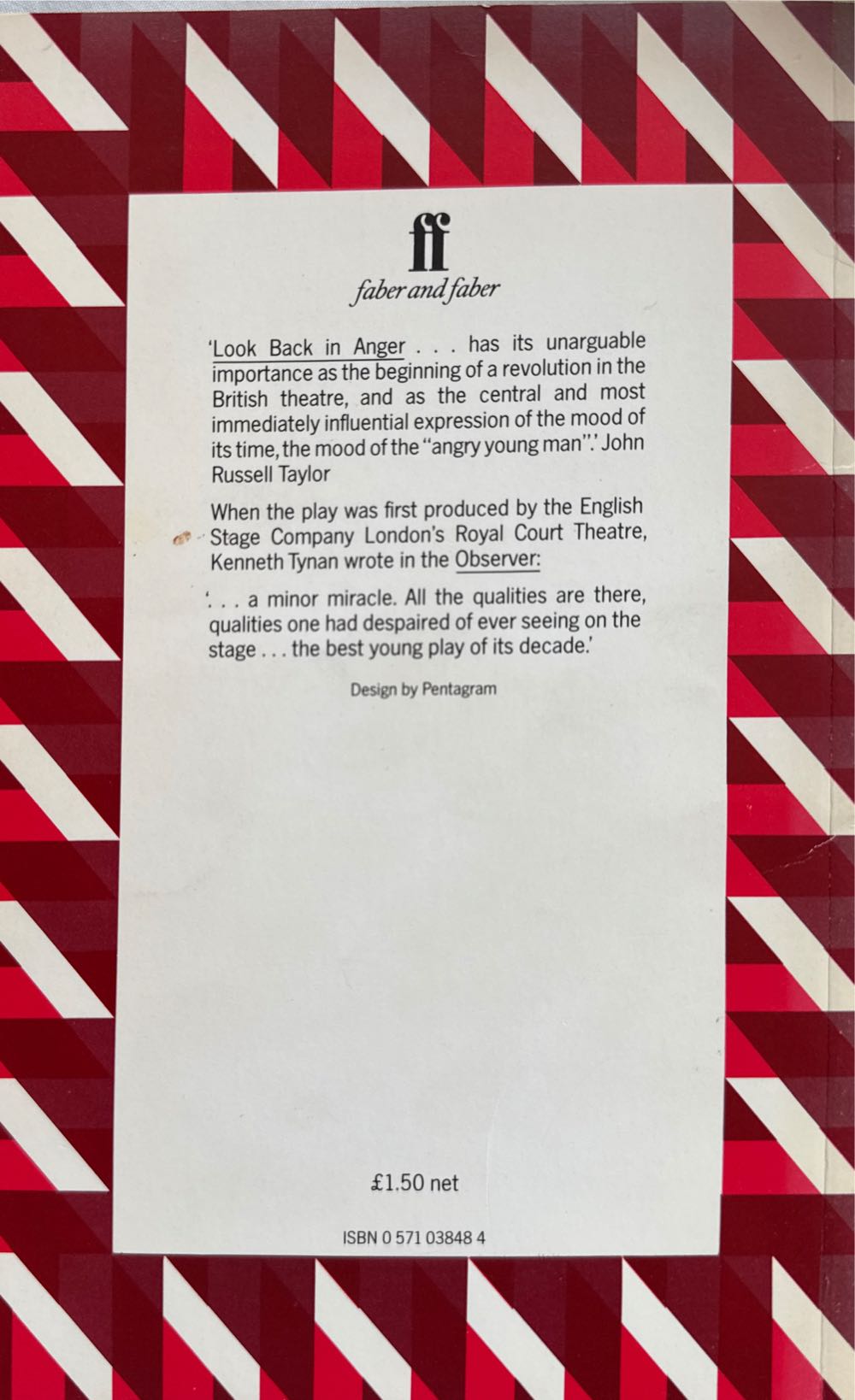 Look Back in Anger - John Osborne (Faber Paperbacks - Paperback) book collectible [Barcode 9780571038480] - Main Image 2