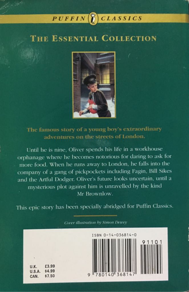 Oliver Twist - Charles Dickens (Puffin Books - Paperback) book collectible [Barcode 9780140368147] - Main Image 2