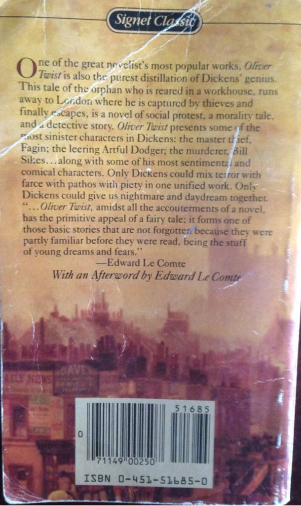 Oliver Twist - Charles Dickens (A Signet Classic - Paperback) book collectible [Barcode 9780451516855] - Main Image 2
